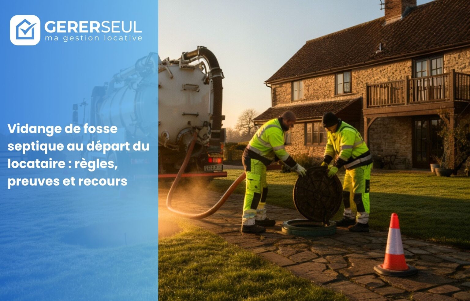 Vidange de fosse septique au départ du locataire : règles, preuves et recours