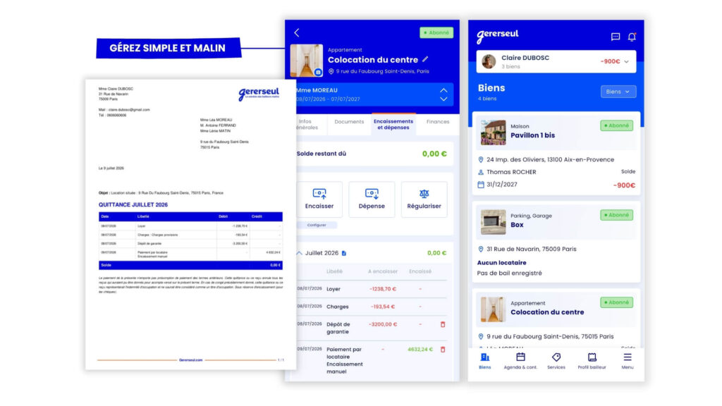 Gestion du bail et de la location Gererseul