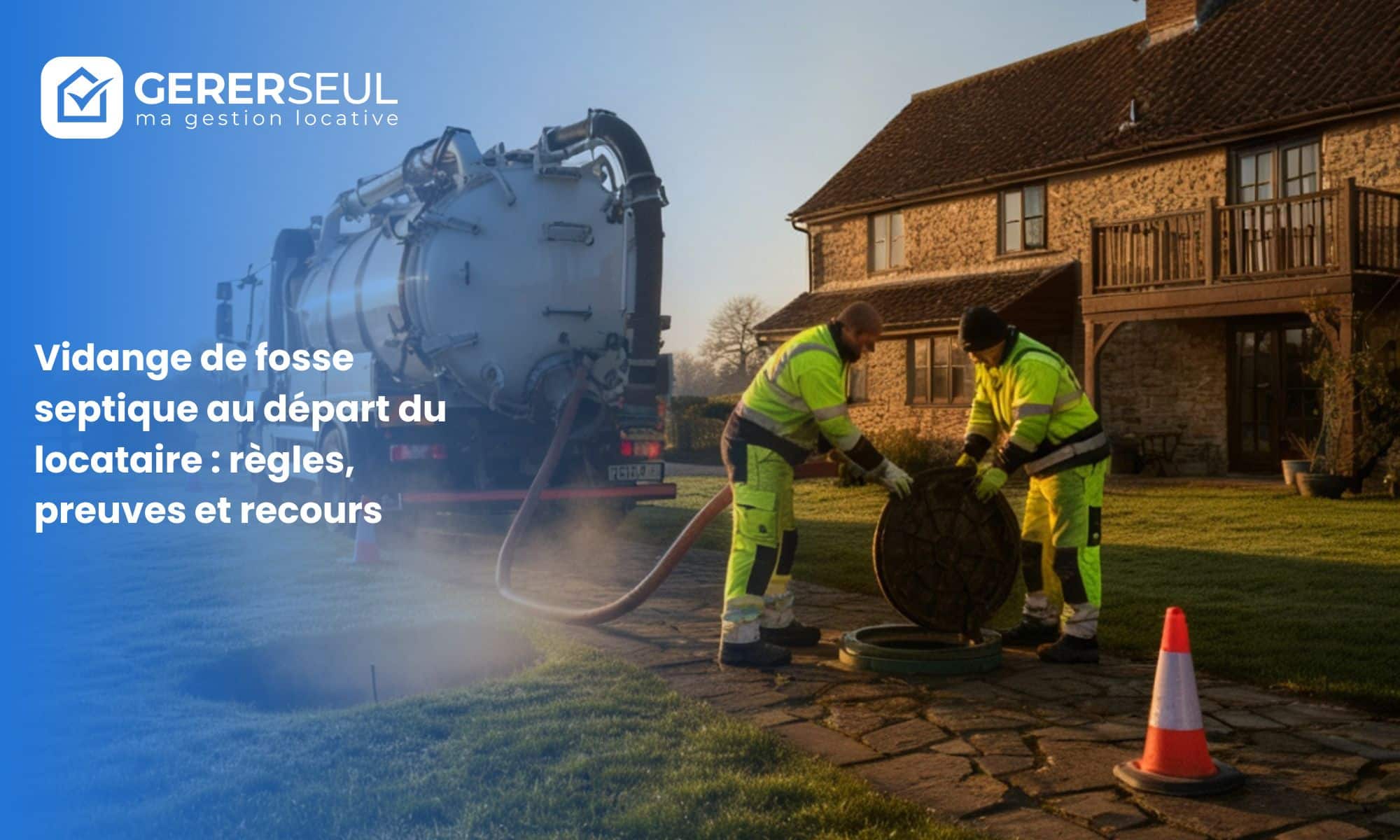 Vidange de fosse septique au départ du locataire : règles, preuves et recours